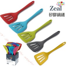 英國 Zeal 矽膠鍋鏟 炒菜鏟 30cm，不沾鍋適用，四色可選，耐熱矽膠材質, 1個, 櫻桃紅