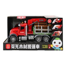 風車圖書 擬真聲光木材搬運車-FOOD超人