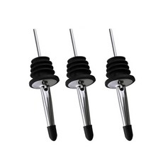 3 푸어러 지거 병 UPORS-스테인레스 바 스틸 식품 도구 오일 바텐더 코르크 등급 푸어러 개/세트 액세서리 와인, 3pcs Silver A