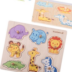 돈스텔 유아동퍼즐 원목 꼭지퍼즐 사파리