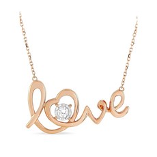 LB 익스클루시브 중고 14K 로즈 골드 다이아몬드 네크리스