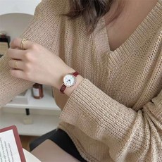 BARSH 靜音石英錶 女款，小錶盤，圓形復古設計