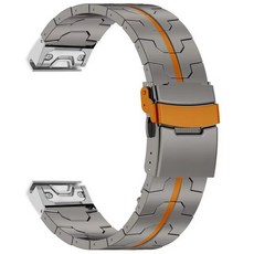가민 Fenix 7 8 47mm Instinct 2X Solar Epix Pro 51mm 밴드용 티타늄 메탈 스트랩 퀵핏 22mm 26mm, [04] Titainium OR, [03] Quick Fit 22mm