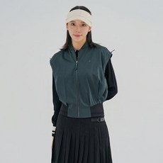 레노마골프 여성 광택 포인트 드롭 숄더 우븐 베스트 RWVEM7302-819