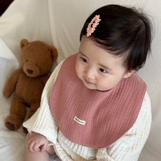 바니블라썸 럭키바니빕 7중거즈 아기 턱받이_9Colors 183127, 바니블라썸 럭키바니_연핑크