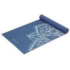 Gaiam 프리미엄 프린트 엑서사이즈 피트니스 매트요가 필라테스 및 바닥 운동용 미끄럼 방지 쿨 민트 포인트 5mm 115381, 만조 지점