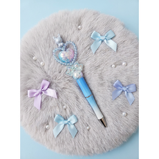 볼펜꾸미기 완제품 볼꾸완제품 동대문볼꾸 예쁜볼펜, 1개, 하트링토끼(파랑)