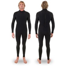 Needessentials 澳洲衝浪品牌 3/2mm 後拉鍊潛水衣 防寒衣 衝浪衣 黑色, 黑