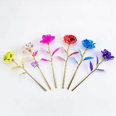 도금 홀로그램 장미꽃 선물 레드 핑크, 4홀로그램장미-핑크