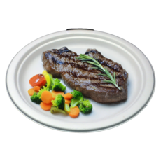 유즈잇 P013W 친환경 일회용 접시 포장 펄프 흰색 종이 그릇 용기, 50개, 1개