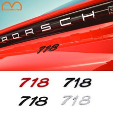 포르쉐 호환 718 엠블럼, 크롬, .