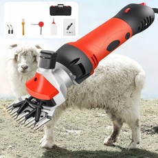 Mochae 양털깎이 대형견 양털바리깡 고출력 양모바리깡 전동 양털깍기 6단 조절 이발기 가위, 1개, 레드