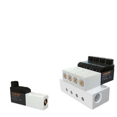 황동 전자밸브 솔벨브 솔밸브 솔레노이드 에어 공압 전자변, 1개, AK105-6L-1F DC12V 배선