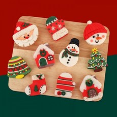 쪼물락 크리스마스 모양판 비누 클레이 꾸미기 만들기 1인, 산타 모양판 꾸미기, 1인용