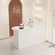 계산대 인포메이션 카운터 화이트 업소용 인포데스크, 5. 사무용 책상 - 화이트(오른쪽)