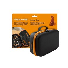 Fiskars 개와 고양이를 위한 반려동물 그루밍 도구 정리함 케이스 - 강아지 그루밍 키트용 보관 가방 클리퍼 브러시 및 액세서리를 위한 여행용 케이스 컴팩트한 보호 디