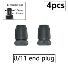 관개 3/8 "가든 호스 바브 커넥터 8/11 4/7 감속기 피팅 티 엘보 엔드 플러그 물방울 시스템, 23 L