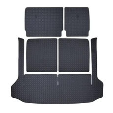 BYD Leopard 8 특수 트렁크 매트 전체 인클로저 후면 라이너 6/7 좌석 등받이 패드 인테리어 재 장착 액세, 01 Seven seats black