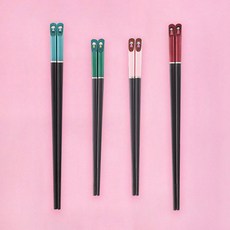 親子合金筷子3雙裝4家用防滑寶寶短小孩分人標志家庭筷一家三口四筷子環保筷防滑筷子耐熱筷子餐具用品, 4人)爸+媽+短粉女孩+短綠男孩, 1個