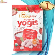 해피패밀리 오가닉 유아용 요기스 동결 건조 요거트 딸기 스트로베리 스낵 28g 1봉