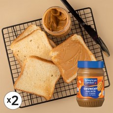 아메리칸가든 땅콩버터 크런치, 454g, 2개
