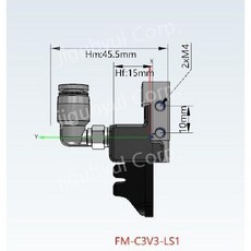 로봇그리퍼 로봇 그리퍼 소프트 공압 진공 흡입 핑거 그립 실린더 매니퓰레이터, J. FM-C3V3-LS1블랙