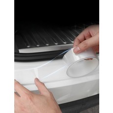 자동차 도어 스텝 보호 투명 스크래치 방지 필름 카본 패턴 범퍼 보호 스티커, 1개, 5_투명형7cmx5m