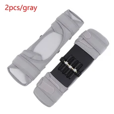 1쌍 조절 가능한 통기성 무릎 보호대 스테빌라이저 압박 슬리브 (스프링 장착 스트랩 포함), 01 Gray