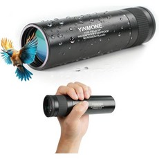 HD 소형 7x32 방수 단안경 손에 쥘 수 있는 선명한 시야를 제공하는 FMWC BAK4 렌즈 금속 본체 내구성 강한 포켓형 망원경 야외 하이킹 캠핑 여행 새 관찰, 검정-07x32