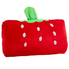 卡通暖手抱枕 午睡枕 趴睡枕 暖手枕 小枕頭 台灣出貨, 草莓(小)