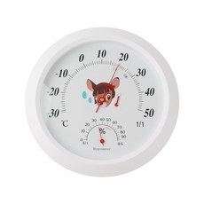 Dambi復古溫濕度計, Dambi 復古溫濕度計，白色, 1個