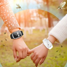 충전식 초음파 전자 모기퇴치 손목 시계 팔찌 손목밴드 모기퇴치기 주파수 모기 벌레 차단 캠핑 등산, M1-블랙, 1개