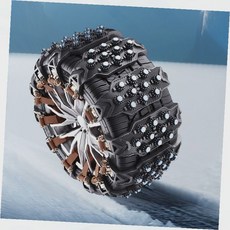 차량용 타이어 눈길체인 겨울철 빙판길 미끄럼방지 안전운전 스노우 체인망 승용차, 1개