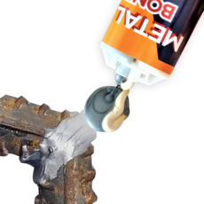 METAL BOND 강력접착제 금속접착제 에폭시접착제 70g 주물용 스틸 쇠 접착제 알루미늄 스텐 금속 철 본드 물탱크 누수 타일 선박 실외기 수리, 1개