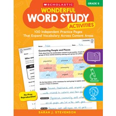 (영문도서)Wonderful Word Study Activities: Grade 5: 100 Independent Practice Pages That Ex... Paperback, Scholastic Teaching Resources, English, 9781546152590