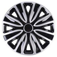 자동차 휠캡 휠커버 덮개 튜닝 타이어캡, 1개, 14인치 두꺼운 소드 스타일 실버블랙