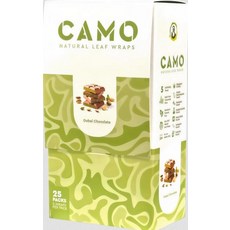 미국출고 평점4.5+ 169455 Camo Natural Leaf Wraps - 밀봉 박스 125 (63.5 x 12.7cm) 당 랩 (두바이 초콜릿)