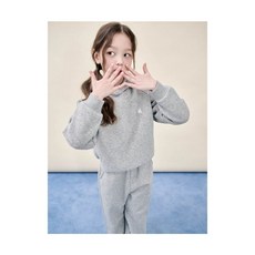 빈폴 키즈 BI5X41G033 여아 베이직 기모 후드 스웨트 상하 세트 그레이 988810