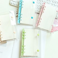 청년토이 A6 6공 접이식 pvc 투명 바인더, 추가없음, 옐로우