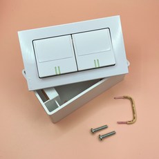 일신 2구 3로 스위치 + PVC 노출 박스 + 이도피스 세트, 1개