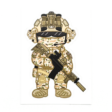 공면 본부 공군 공정통제사 CCT 방탄헬멧 군인 캐릭터 빅 리무버블 스티커, 1개