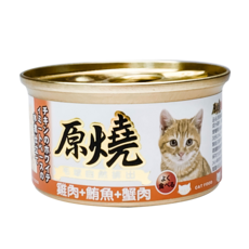 原燒貓罐餐包，多種口味可選，鮪魚雞肉底，貓咪點心副食罐, 1個, 雞肉、鮪魚、蟹肉