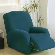 방수 리클라이너 커버 분리형 패드 덮개 천갈이 1인용, 1개, 피콕블루