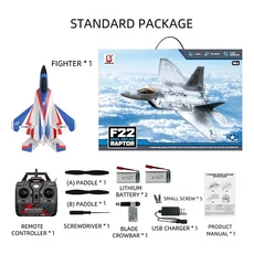 BM22 F22 전투기 4CH 대형 비행기 2.4G 고정 날개 원격 제어 폼 모델 49*35.5*12.3cm 큰 글라이더 장난감, 03 BM22-Blue-2B