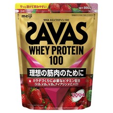 meiji 明治 SAVAS Whey Protein100乳清蛋白粉 草莓口味, 1包, 980g
