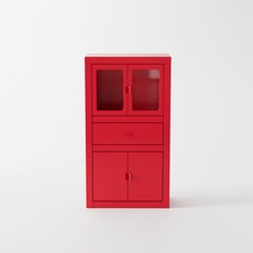 비유가구 Vesta 미니 수납장, 붉은색3