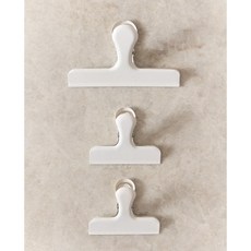 자라홈 브랜드관 메탈 클립 세트3개입 49296022733 425282, 14 x 22.5 x 4.5 cm, 크림