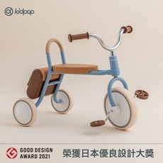 Kidpop兒童三輪車寶寶腳踏車1-6歲兒童車復古戶外溜娃三輪腳蹬車, 1個, MATE-天藍色:1個
