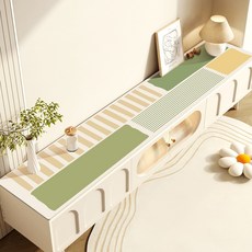 HAROO 식탁매트추천 4인 경지 실리콘 6인실리콘 방수식탁보, 심경-4, 150x40cm, 1