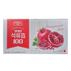 내추럴박스 생생한 석류즙 100, 1박스, 2.1L